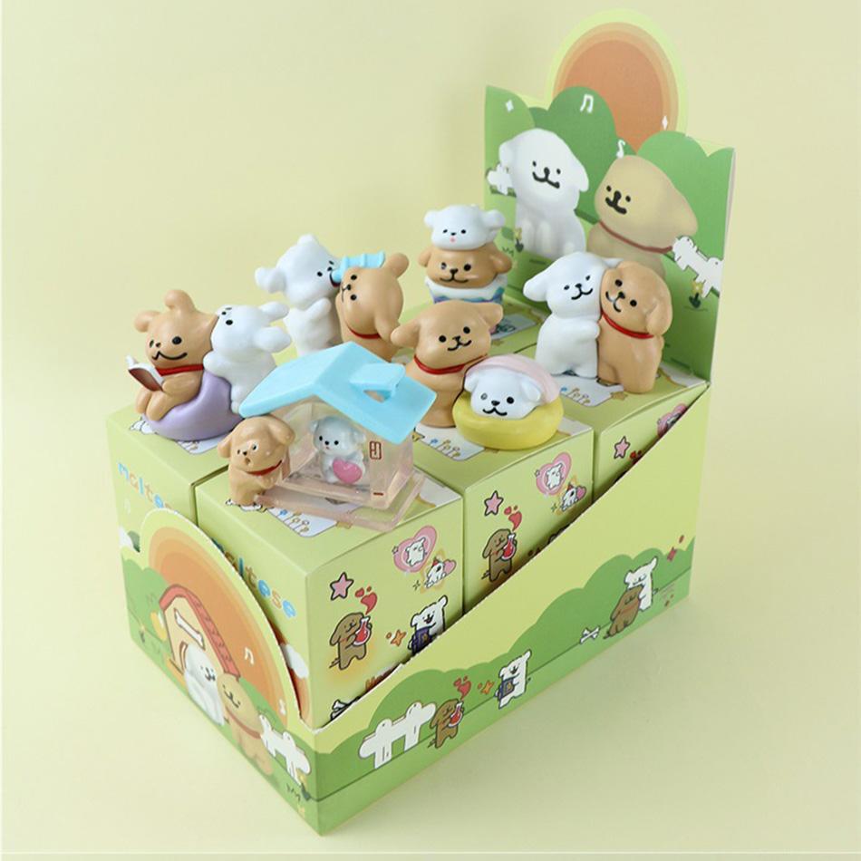 Dos Perritos Historia Caja Sorpresa Diario de Cachorro Juguete Cultural Figura Para Escritorio Relajación Misterio Regalo Creativo Para Niños Amigos