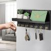 Yousheng Wooden Key Holder Wall Mounted Storage Rack with Hooks Strong Load-bearing Solid Construction Easy To Install Entryway Storage Shelf