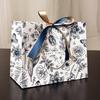 In Stock Cross-Border Gift Bag: Patterned Paper with Ribbon, Holiday Clothing Tote