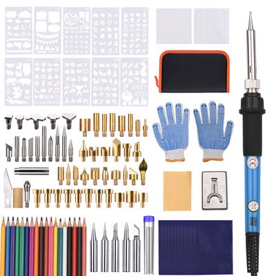 Wood Burning Kit with 105Pcs Soldering Iron Tips Multifunctional Wood   Tool   Temperature 200-450 Celsius  Professional Pyrography Pen