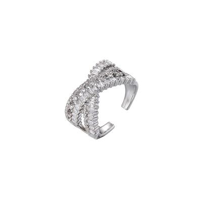 Slightly Set With Diamonds, Open Ring, Female Niche Design, Index Finger, Advanced Sense Of Tide, Light Luxury, Cold Wind, Fashionable Personality