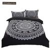 Bohem Mandala Nevresim Takımı Boho Şık Hipster Yatak Takımı Mandala Yetişkinler İçin Erkek Kızlar Siyah Beyaz Yatak Odası Dekorasyonu Kraliçe Kral