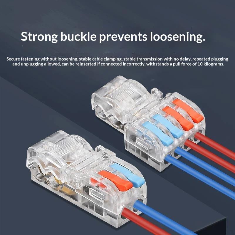 Mini Quick Terminal Block Fast T Type Wire Connector Electric Splice Crimp Non Destructive Without Breaking Cable Insulated Line