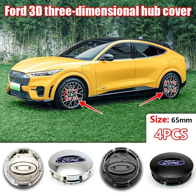 Ford ABS 65mm Car Wheel Center Cap Hub Covers Badge Accessories For Fiesta Mk7 Focus 2 Mk3 F150 Mondeo C-Max Fusion Ranger Escor