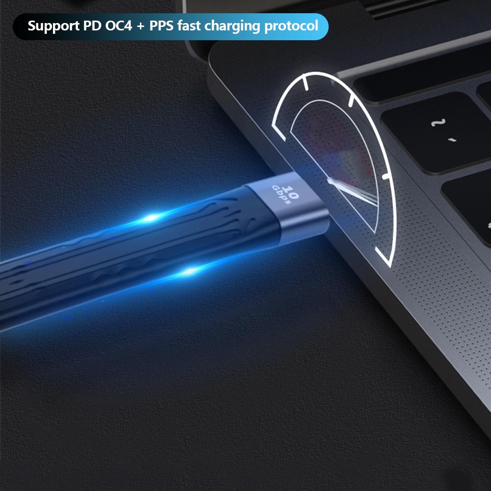 USB A to Type C PD fast charging USB3.1 high-speed hard drive 10Gbps transmission 13CM charging ultra-short portable data cable