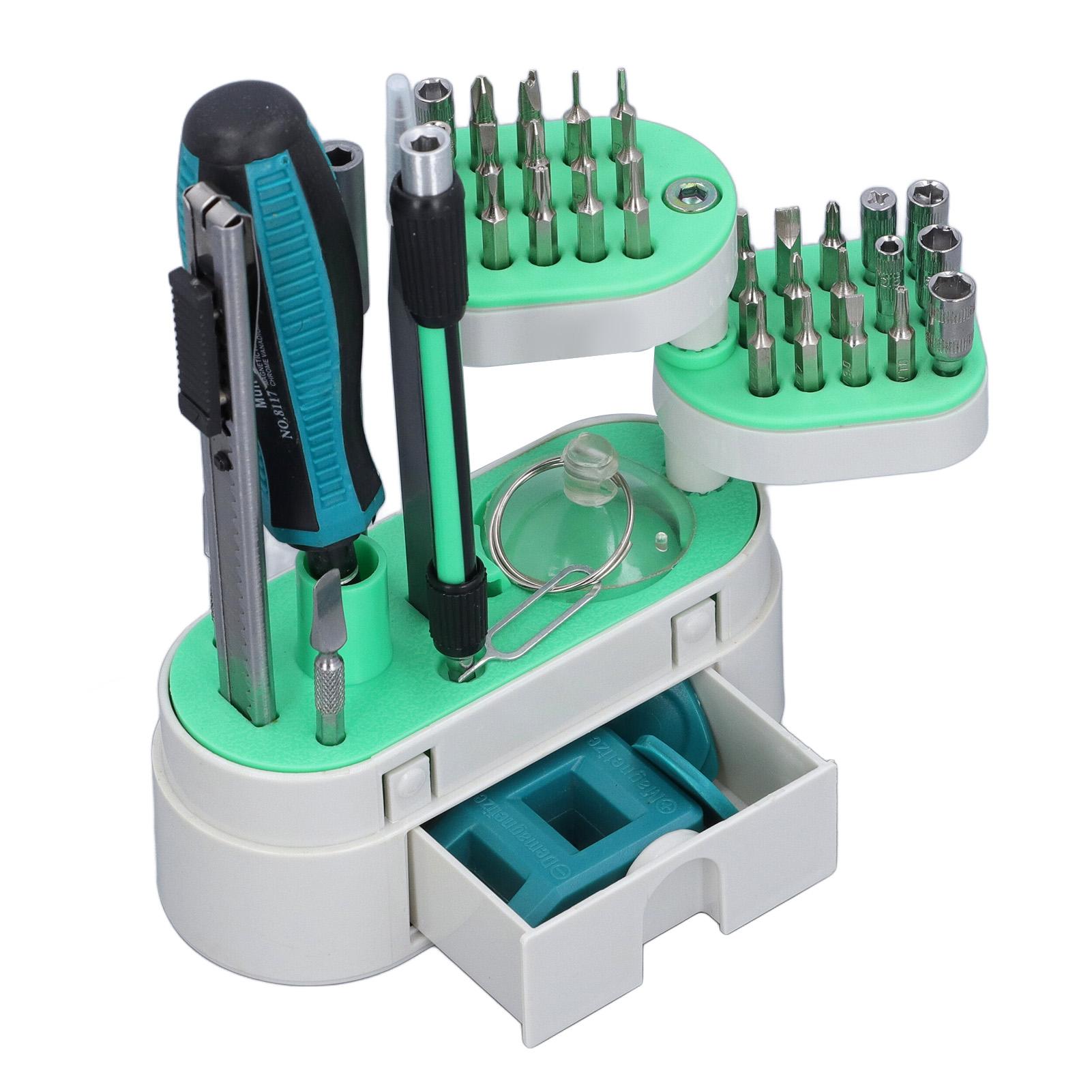 

Набор прецизионных отверток 41 шт. 23 биты 7 торцевых головок Набор инструментов для ремонта электроники для часов, телефонов, планшетов