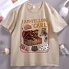 Vintage Fantasy Book Reader Geeky Cat Lover Tshirt Unisex Women Bookish Merch Top Short Sleeve Breathable Cotton Tops