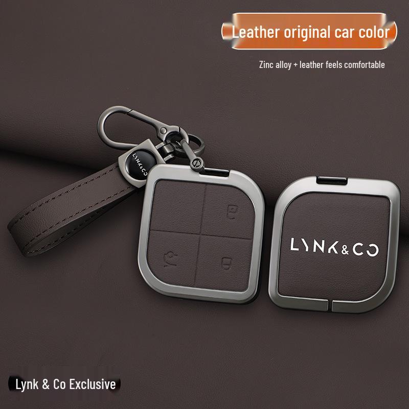 Lynk&Co 08 2023 Schlüsselhülle: High-End Metallgehäuse mit Lederschnalle