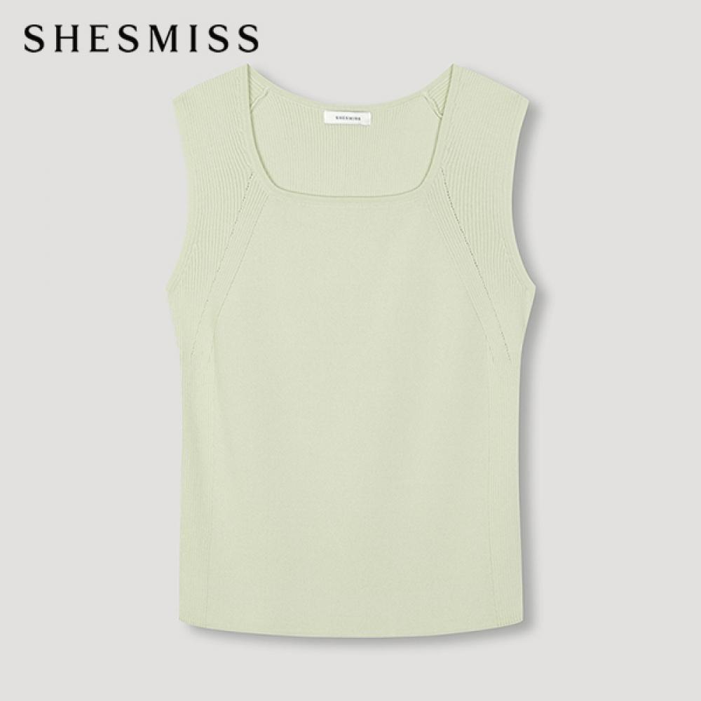 

She S miss квадратный вырез без рукавов трикотажный топ SSkpon22030 Ln Light green/55