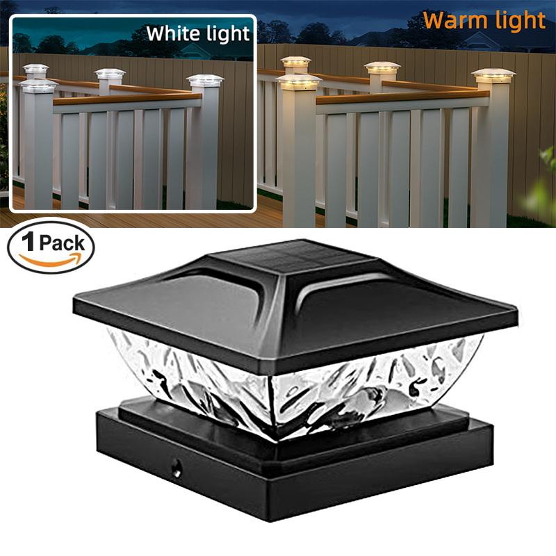 D2 1pc For 3.5x3.5 4x4 4.5x4.5 5x5 Posts In Garden Decor Outdoor Waterproof 2 Mode Post Lights Solar Powered Deck Fence Lights