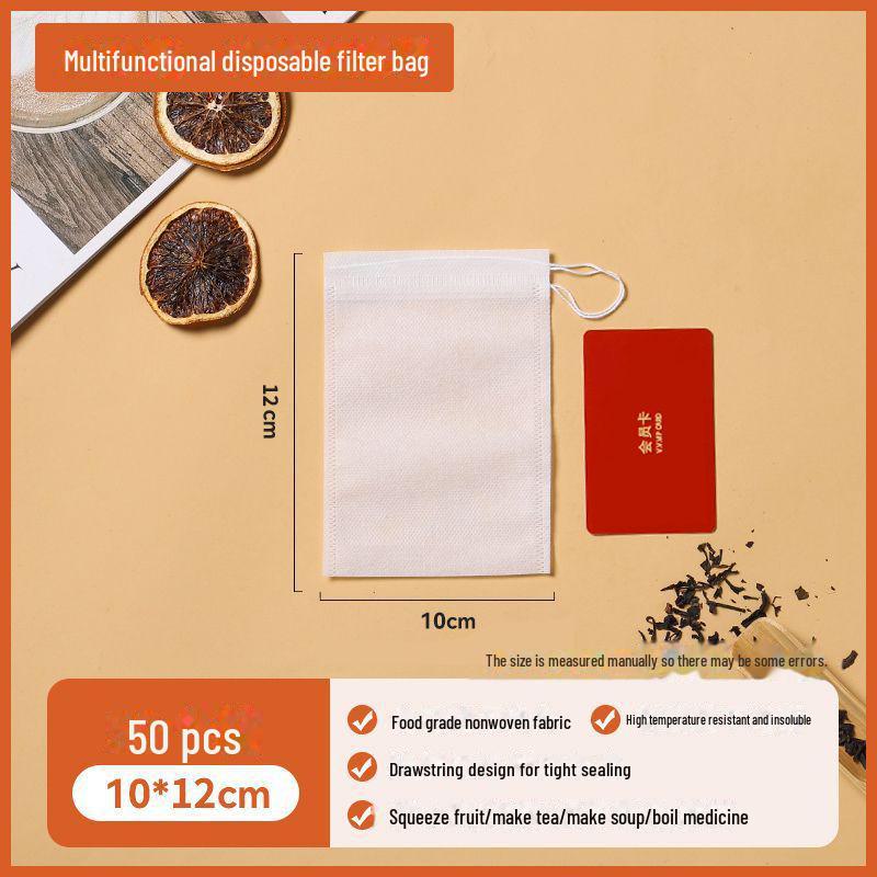 Disposable Non-Woven Tea Bag for Seasonings and Marinades - Food Grade Filter Bag