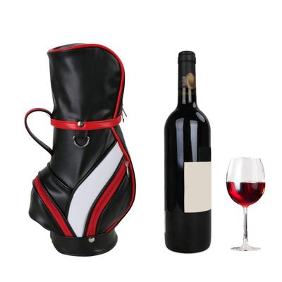 Şarap Çantası Tek Şişe Taşıyıcı Tote Golf Şarap Soğutucu Yalıtımlı Seyahat Şarap Soğutucu Çantası Golfçüler ve Şarap Severler İçin