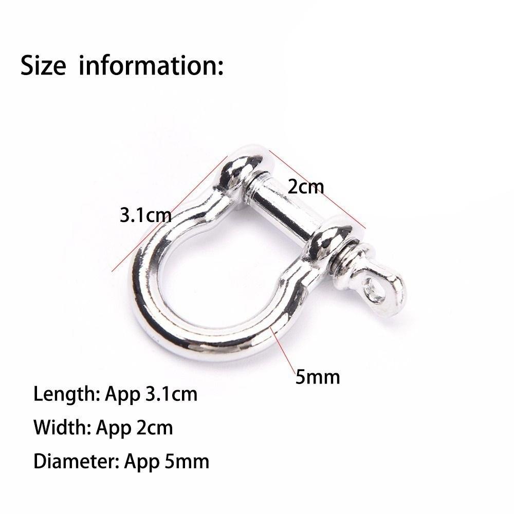 Zinc Alloy Rope Paracord Buckle Survival Bracelets O-Shaped Shackle  Outdoor Accessories