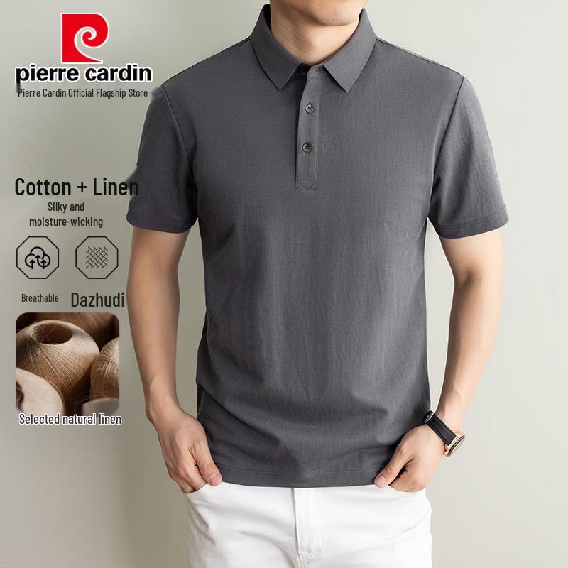 Pierre Cardin Men s Linen Blend Polo Shirt 3XL