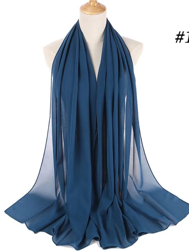 70*180cm bubble chiffon muslim headscarf for women solid color hijab scarf shawls and wraps hijab femme musulman kopftuch