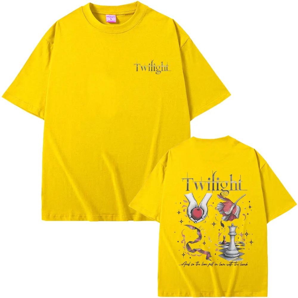 Twilight Saga Book Fan TShirt Robert Pattinson Edward Cullen Vampire Werewolf Mens Vintage Cotton Women And Men TShirt