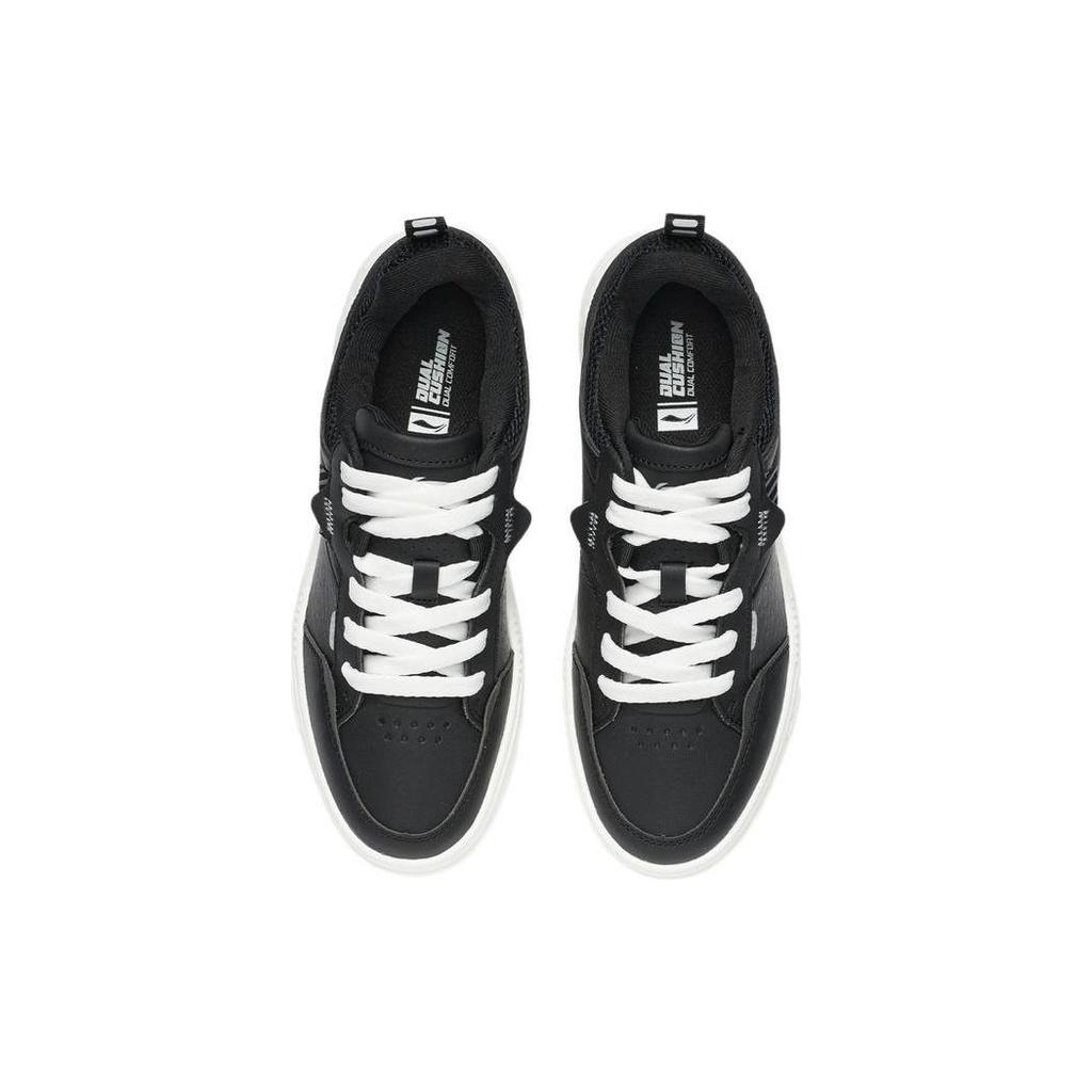 Li Ning Cushioning Slip Resistant Abrasion Resistant Low top Skateboard Shoes Women's Black AGCR236-5