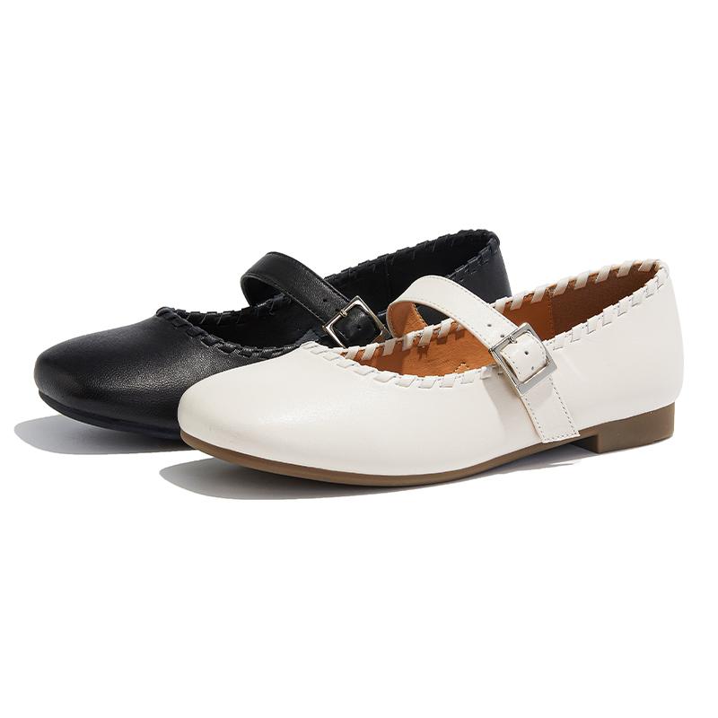 Fashion AIYUQI Women Mary Jane Shoes 2025 New Genuine Leather Female Shoes Non-slip One-strap Shallow-mouth Large-size Loafers For Women