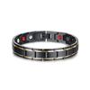 Schwarz-Gold Edelstahl Magnetisches Armband mit Germanium und Negativ-Ionen Uhrenarmband