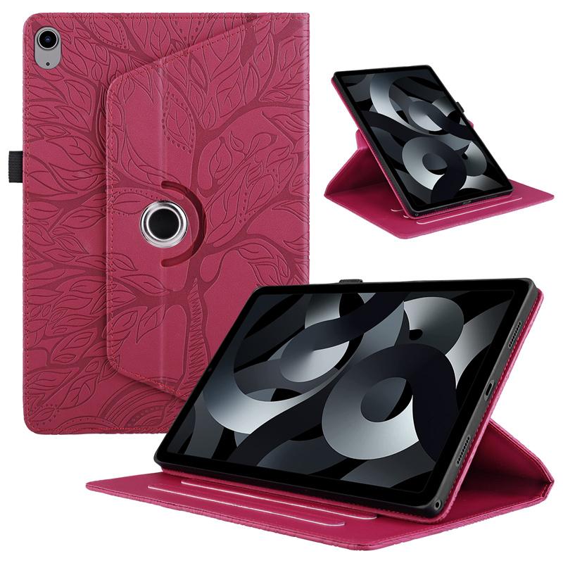 

Case For iPad A16 2025 360 Rotating Stand Tablet Cover Emboss Tree Pattern Case Funda For iPad 2025 11th Generation Cover Coque For iPad 11th (A16) красный