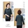 Middle-aged and Elderly Women's Spring and Autumn Tops Cotton Long-sleeved Shirts Women's Cotton Plaid Shirts