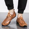 Men's Loafers Fashion Casual Leather Mesh Original Men's Sneakers Shoes Outdoors Work Leather Shoes Men's Shoes Free Shipping
