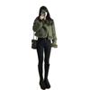 Women's Early Spring 2025 Imitation Fox Fur Petite Motorcycle Jacket