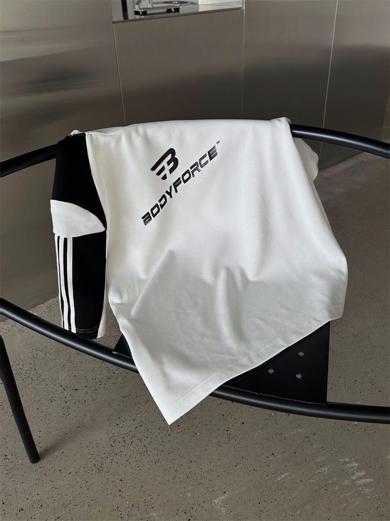 Unisex Color Block Shoulder Pad T-Shirt - Men's Casual Summer Loose Short Sleeve Top