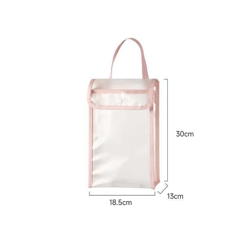 Wall-Mounted Waterproof Tissue Storage Bag - Large Capacity, Punch-Free Design for Kitchen and Bathroom
