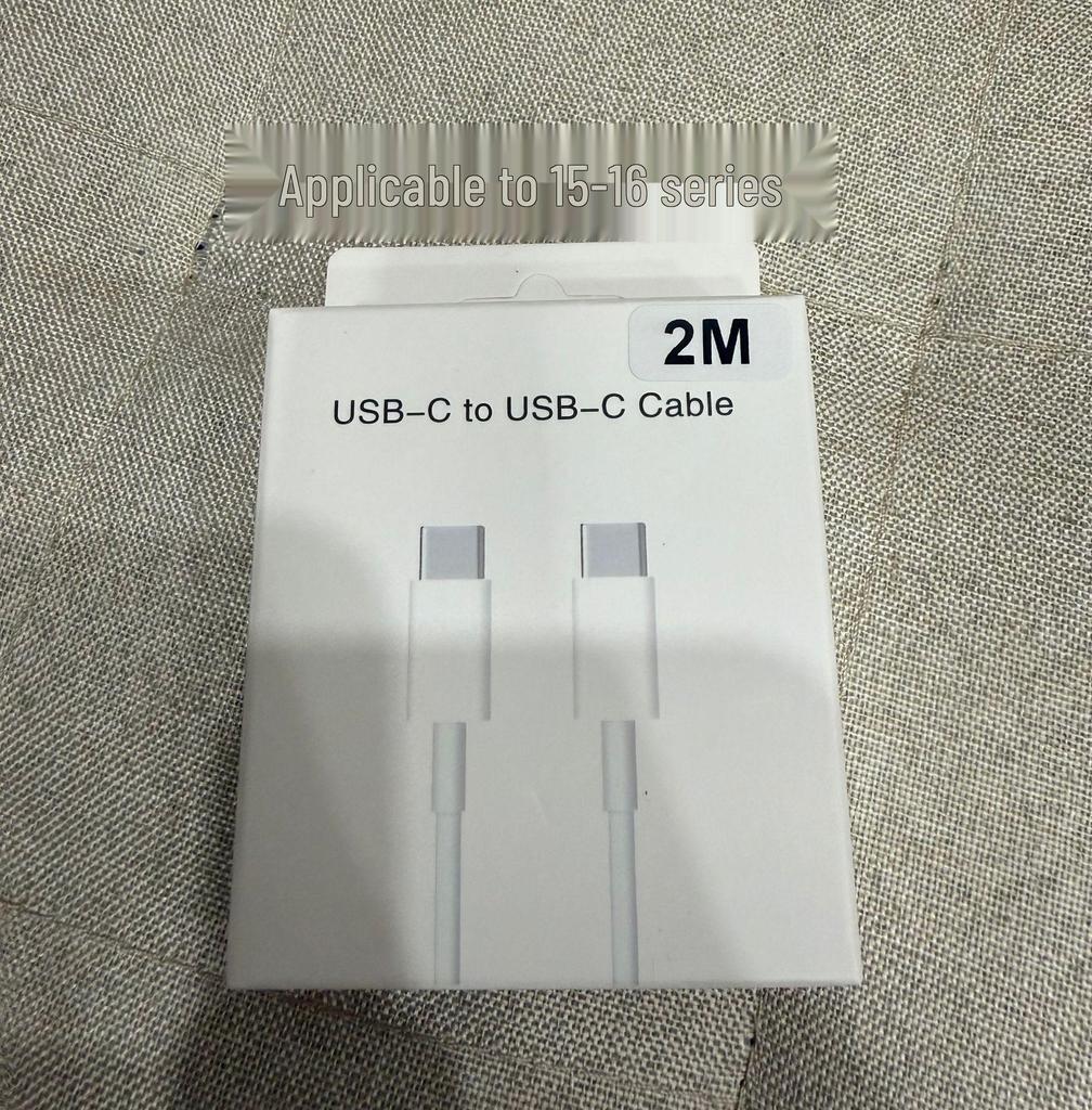 Compatible with Apple 15/16 Charger: PD30W Dual Type-C Braided Data Cable for Fast Charging