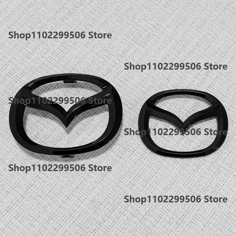 ABS black Auto Logo For 2020 2021 2022 2023 Year Mazda 6 Atenza Badge Car Front Grille Rear Trunk Logo Badge Sticker SKYACTIV G
