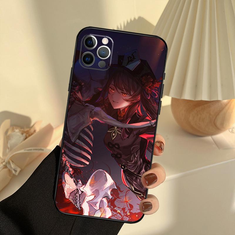 Hu Tao Genshin Impact Phone Case For iPhone 13 16 15 11 12 14 17 Pro Max 12 mini 15 16 Plus 16e 17 Air Cover Funda