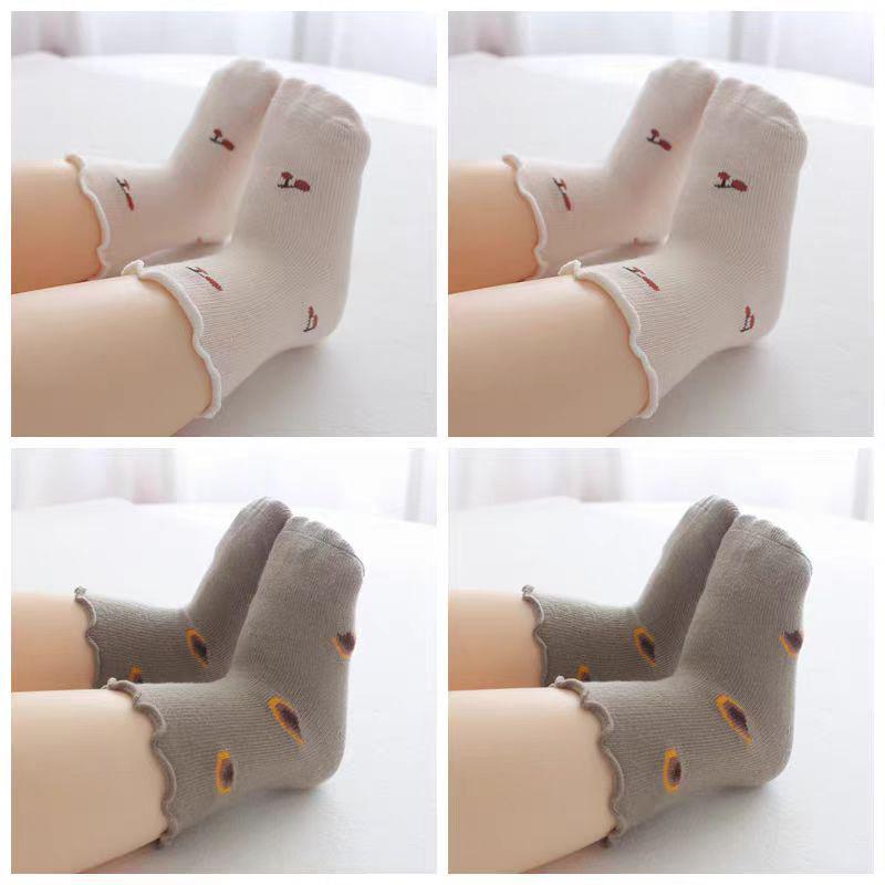 Baumwoll-Babysocken für Neugeborene bis 1 Jahr - Dünn, Lockerer Bund, Wadenhoch, für Frühling & Herbst