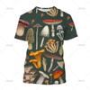 Summer Men's Casual T Shirts 3d Print T-shirt Art Design Colorful Mushroom Print T-shirts For Men Short Sleeve Streetwear Tops