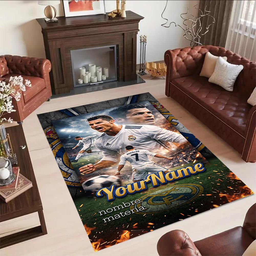 Cristiano Ronaldo 22 Customize Your Name Area Rug Design for Kitchen Hallway Decorate room Playrooms Antislip Carpet Decorate Offices