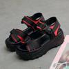 Fashion New Designer Shoes Ladies Sandals Black Buckle Women's Casual Shoes Summer Platform Sport Sandalias De Mujer Wedges Heels Women