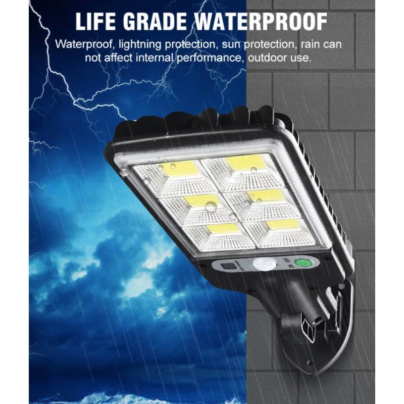 Solar Outdoor Led Courtyard Wall Lamp With 3 Mode Waterproof Motion Sensor Security Lighting Street Lights for Garden Patio Path
