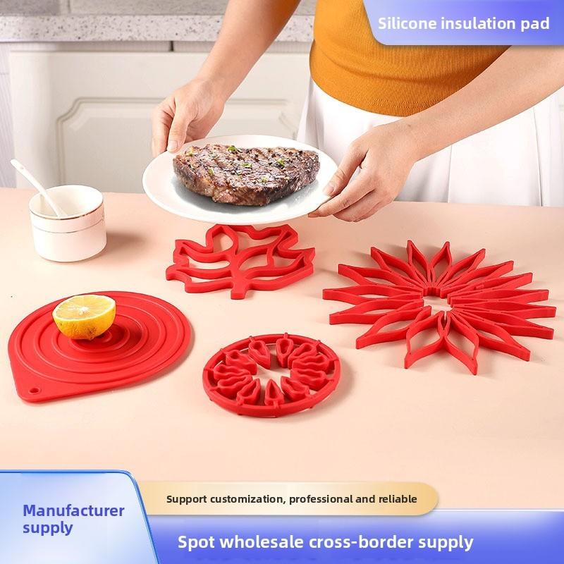 Silicone Heat Resistant Coaster Set For Kitchen And Dining Room Use