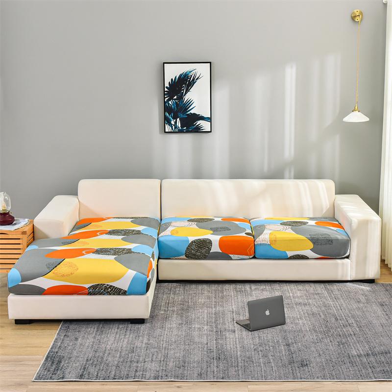 

Эластичный чехол на подушку сиденья дивана с цветочным узором, эластичные чехлы для дивана для гостиной, чехол для кресла, чехол для дивана, чехол для L-образного дивана, съемный Normal Size (S)-1pc