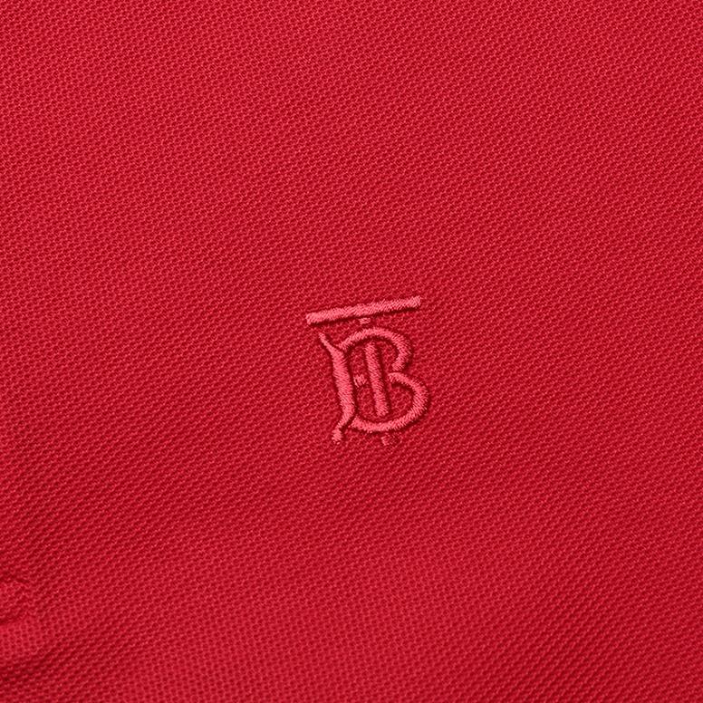 Men's Burberry FW20 Cotton Short Sleeve Polo Shirt Red 80143171