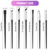7 Pcs Eyeliner Brushes Set, Ultra Thin Flat Angle Eye Makeup Brush Slanted Angled Eyebrow Brushes Eye Liner Brush for Professional Makeup Application