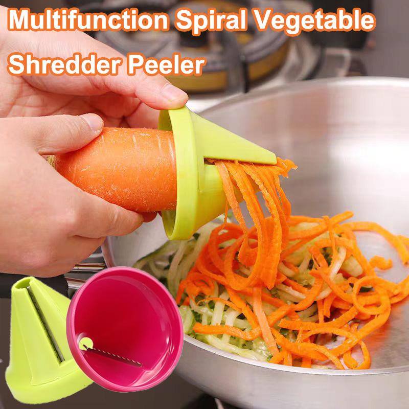 Multifunction Spiral Vegetable Shredder Kitchen Tools Grater Carrot Cucumber Grater Manual Potato Radish Rotating Grater 1/2pcs