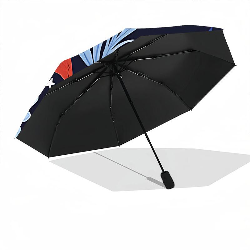 1pc Winter Forest Fashionable Automatic Opening/Closing Folding Umbrella with 8 Bones, Windproof Portable, Daily Use292