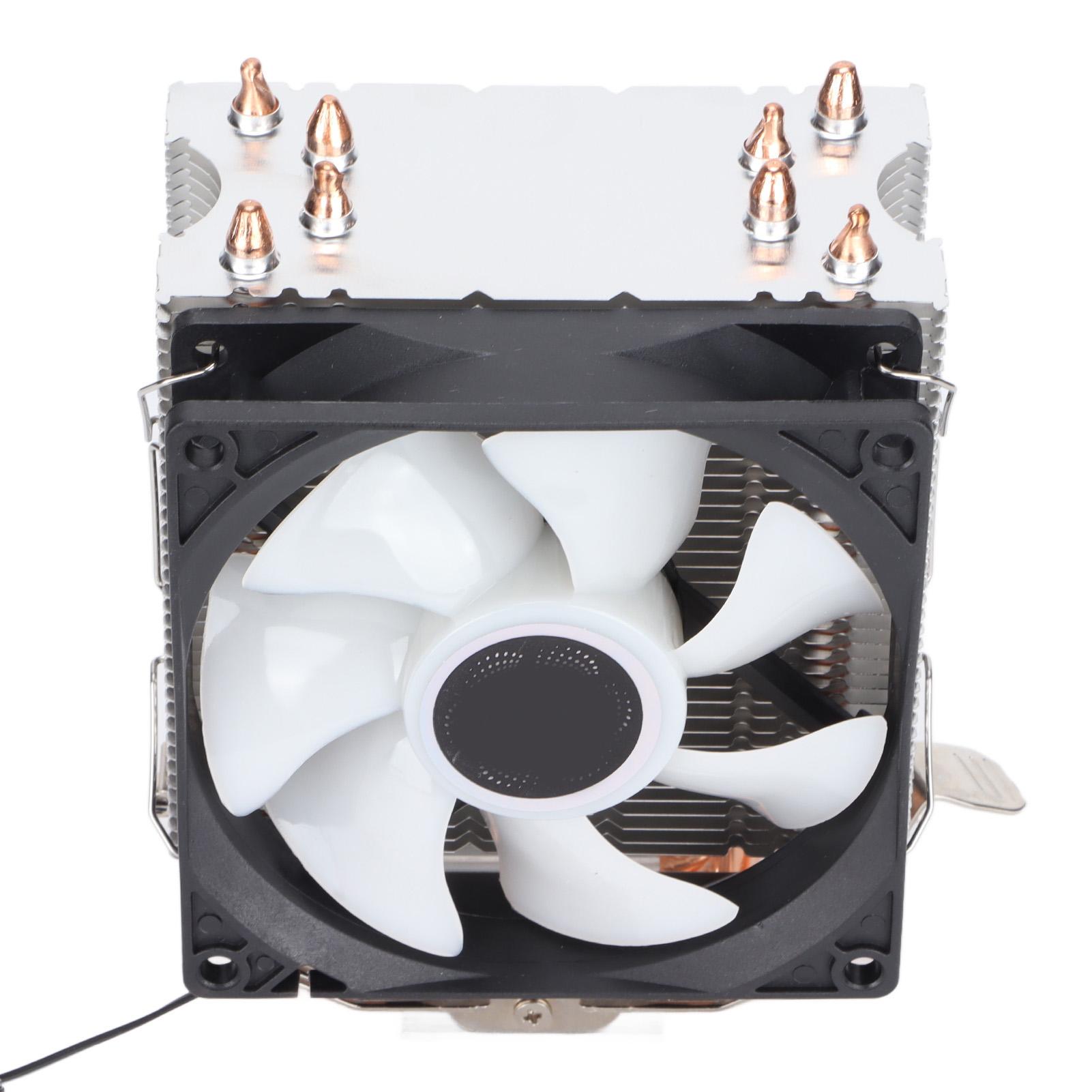 

CPU Fan 4 Tubes 90mm 3pin Computer CPU Cooling Fan With RGB Colorful Light for Intel LGA775 1155 1156 for AMD AM2 AM3 Type 1