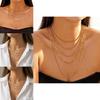 Geometric Multilayer Necklace Set For Women And Men With Copper Material And Stylish Design