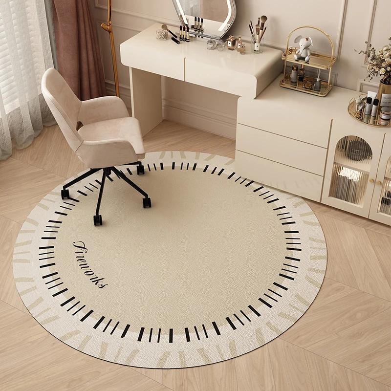 

Круглые звуконепроницаемые нескользящие коврики из термопластичной резины, спальня, письменный стол, стул, напольный коврик, гостиная, украшение дома, современный кабинет, ковер Diameter 80cm