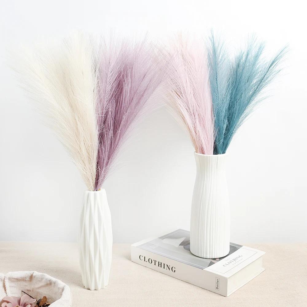 5/10Pcs Artificial Pampas Grass Bouquet For Home Wedding Decoration Party Room Decor Bedroom DIY Flower Wall Vase Reed Decor