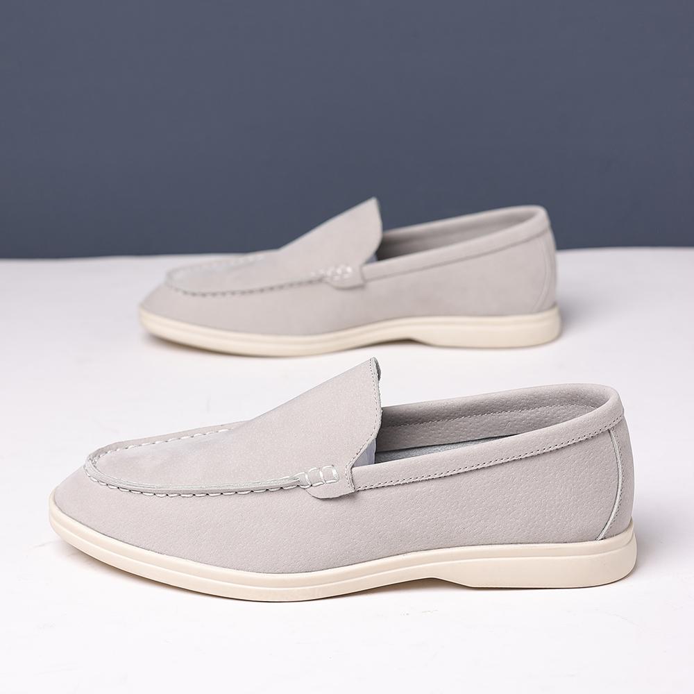 Fashion Stylish Trendy Outdoor Lazy Loafers Suede Leather Men's Slip on Shoes Summer New Driving Flats Casual Shoes Man Driving Footwear