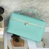 Genuine Cowhide Leather Makeup Crossbody Bag - Elegant, Versatile, Candy-Colored Women's Handheld Tote
