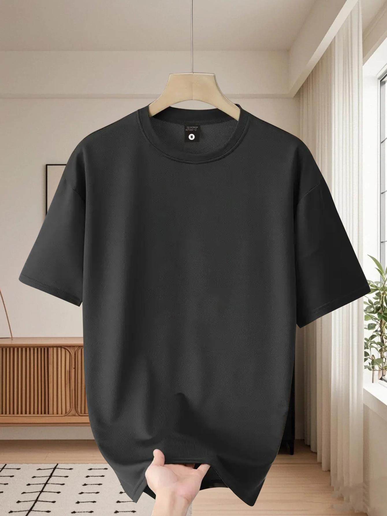 Double-Sided Printed Casual Sports T-shirt - Navy Blue with White Lettering & Hearts XXL